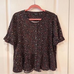 studio ruffle hem top madewell